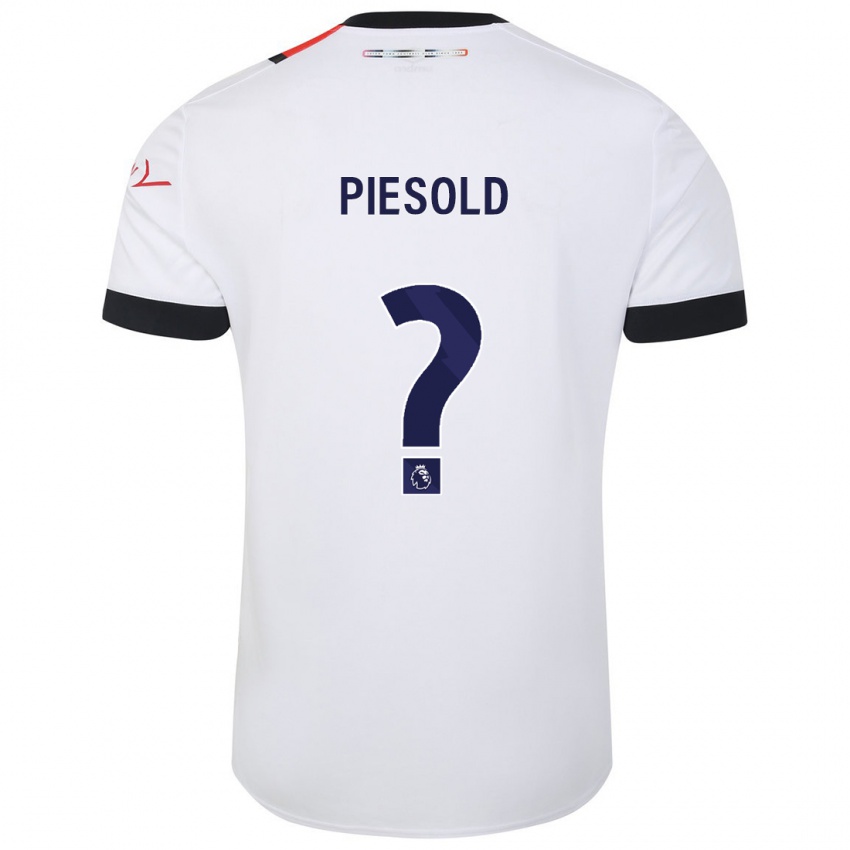 Mujer Camiseta Axel Piesold #0 Blanco 2ª Equipación 2023/24 La Camisa Perú
