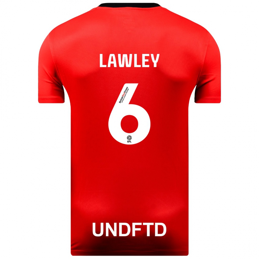 Mujer Camiseta Gemma Lawley #6 Rojo 2ª Equipación 2023/24 La Camisa Perú