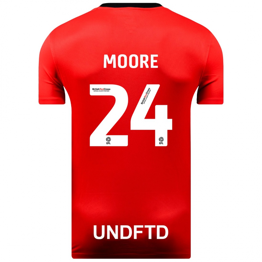 Mujer Camiseta Jade Ellis Moore #24 Rojo 2ª Equipación 2023/24 La Camisa Perú