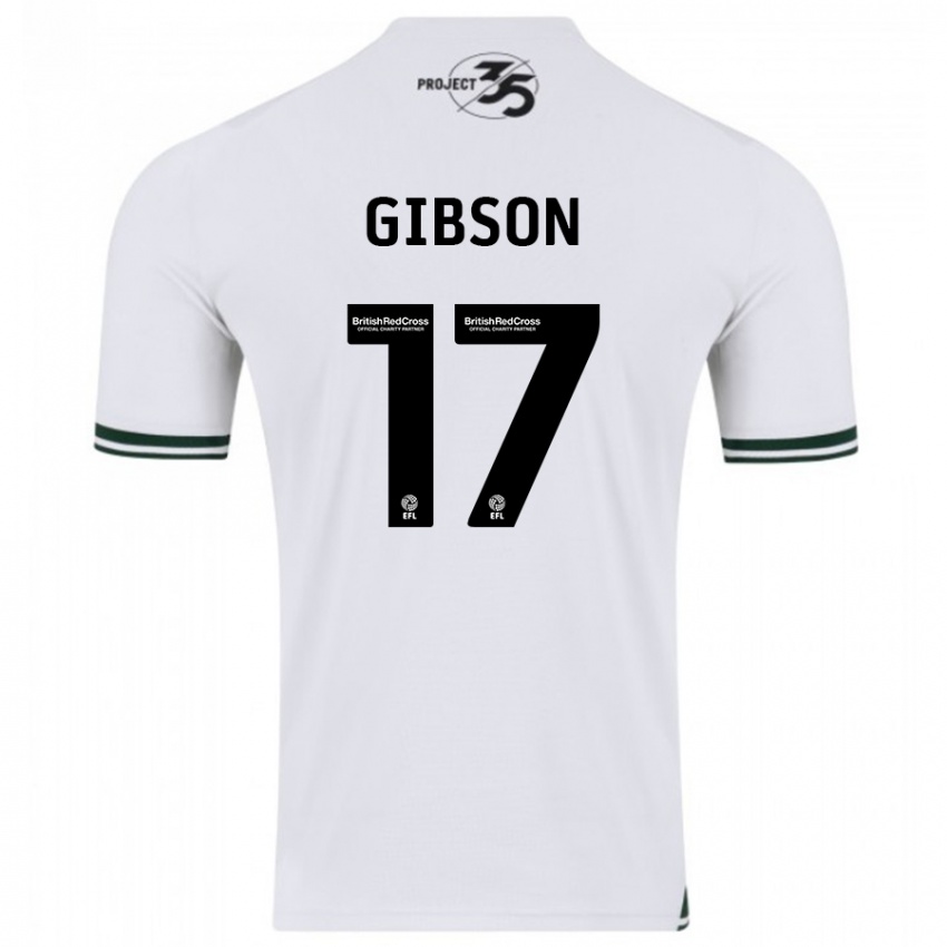 Mujer Camiseta Lewis Gibson #17 Blanco 2ª Equipación 2023/24 La Camisa Perú