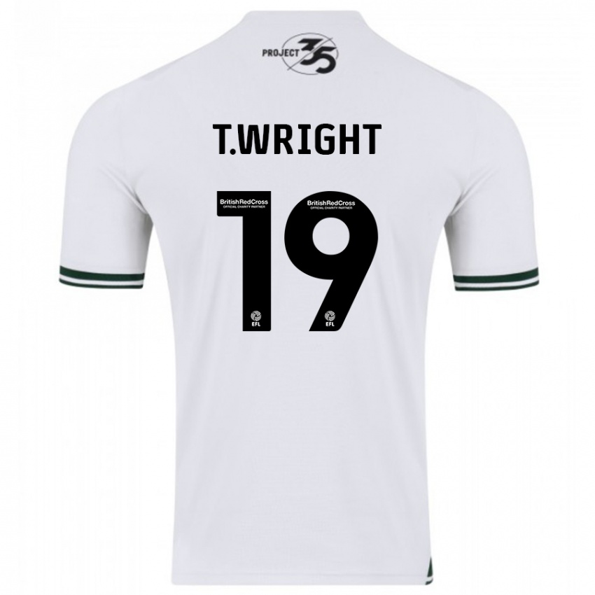 Mujer Camiseta Tyreik Wright #19 Blanco 2ª Equipación 2023/24 La Camisa Perú