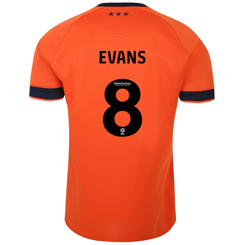 Mujer Camiseta Lee Evans #8 Naranja 2ª Equipación 2023/24 La Camisa Perú