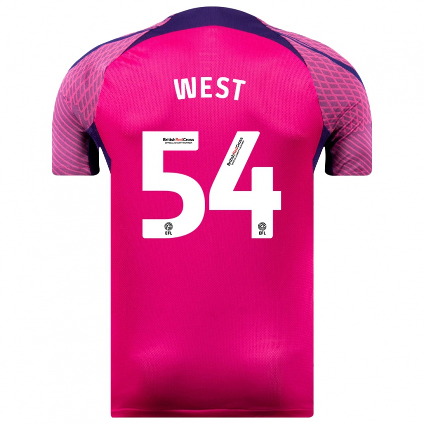 Mujer Camiseta Ella West #54 Morado 2ª Equipación 2023/24 La Camisa Perú