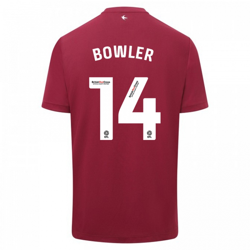 Mujer Camiseta Josh Bowler #14 Rojo 2ª Equipación 2023/24 La Camisa Perú