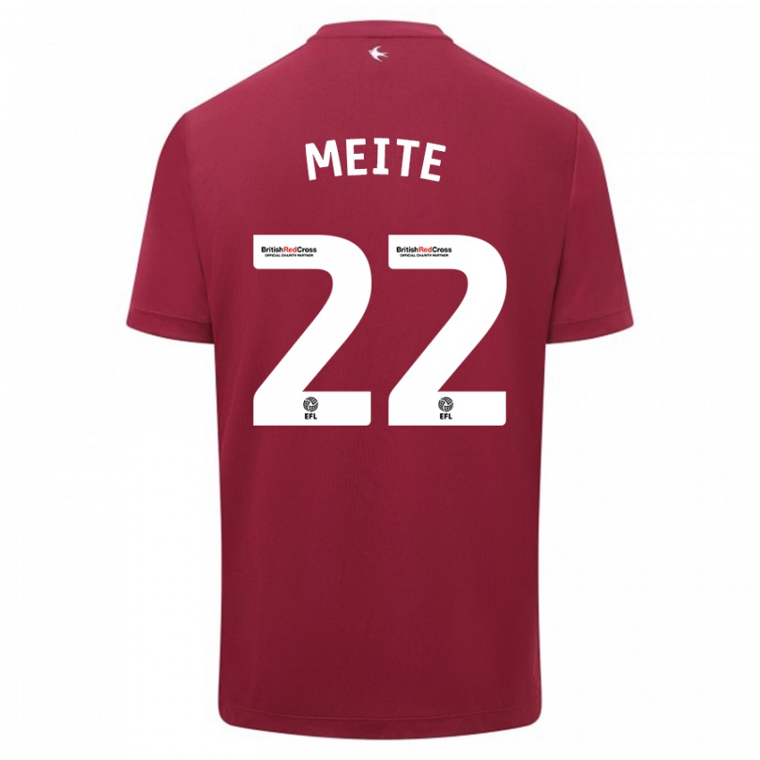 Mujer Camiseta Yakou Méïté #22 Rojo 2ª Equipación 2023/24 La Camisa Perú