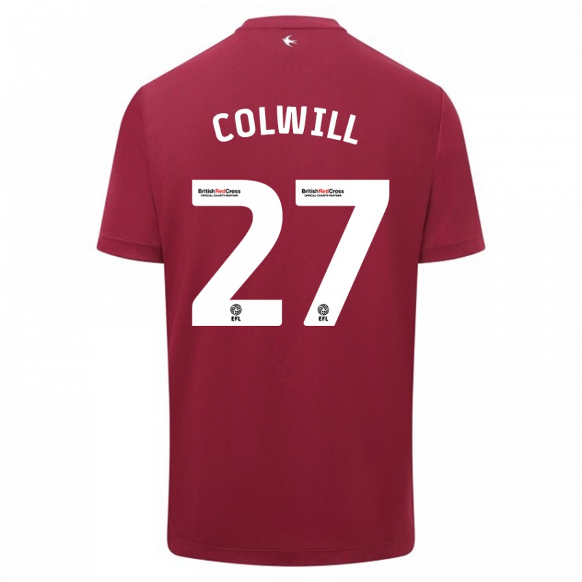 Mujer Camiseta Rubin Colwill #27 Rojo 2ª Equipación 2023/24 La Camisa Perú