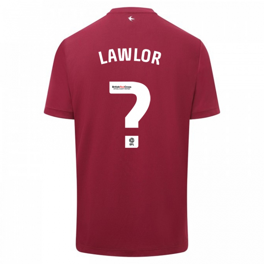 Mujer Camiseta Dylan Lawlor #0 Rojo 2ª Equipación 2023/24 La Camisa Perú