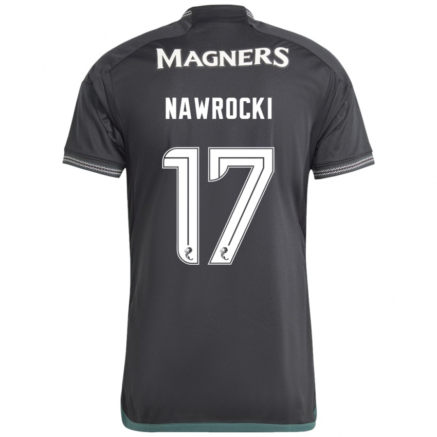 Mujer Camiseta Maik Nawrocki #17 Negro 2ª Equipación 2023/24 La Camisa Perú