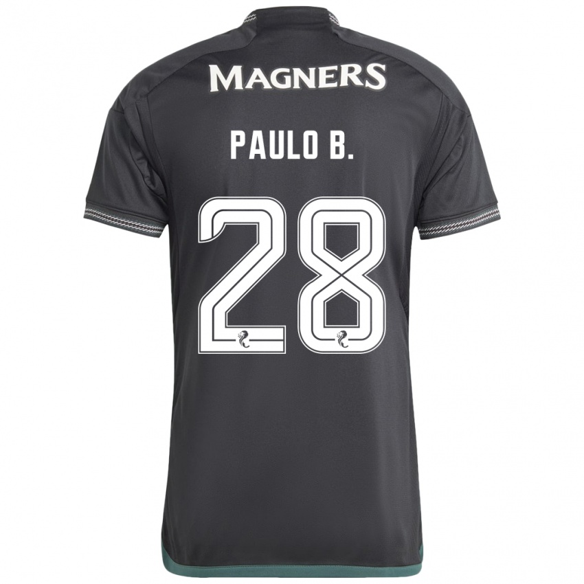 Mujer Camiseta Paulo Bernardo #28 Negro 2ª Equipación 2023/24 La Camisa Perú