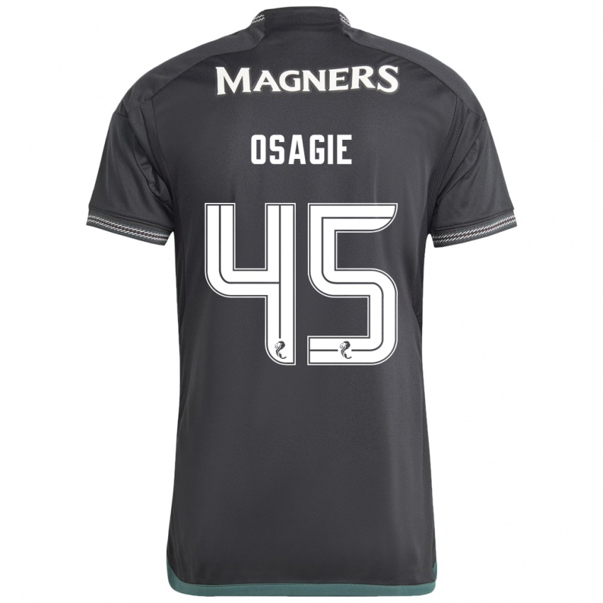 Mujer Camiseta Justin Osagie #45 Negro 2ª Equipación 2023/24 La Camisa Perú