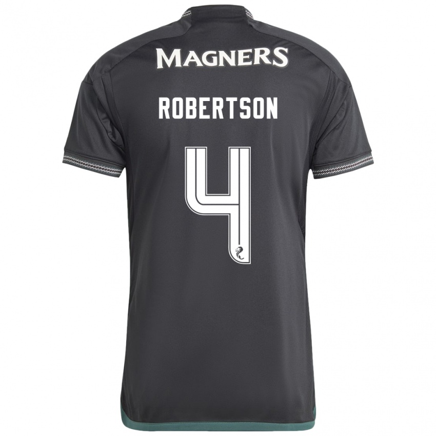 Mujer Camiseta Lisa Robertson #4 Negro 2ª Equipación 2023/24 La Camisa Perú