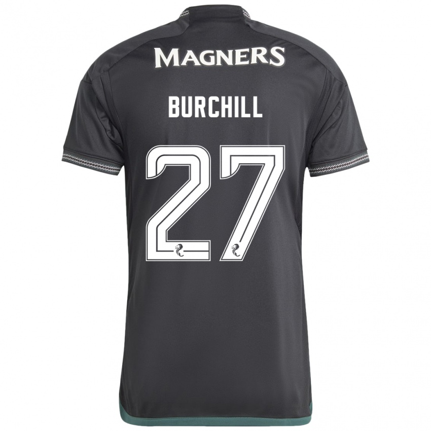 Mujer Camiseta Tiree Burchill #27 Negro 2ª Equipación 2023/24 La Camisa Perú