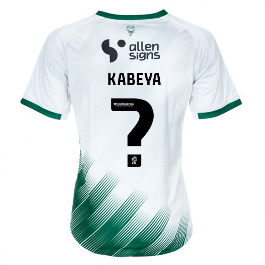 Mujer Camiseta Nathan Kabeya #0 Blanco 2ª Equipación 2023/24 La Camisa Perú