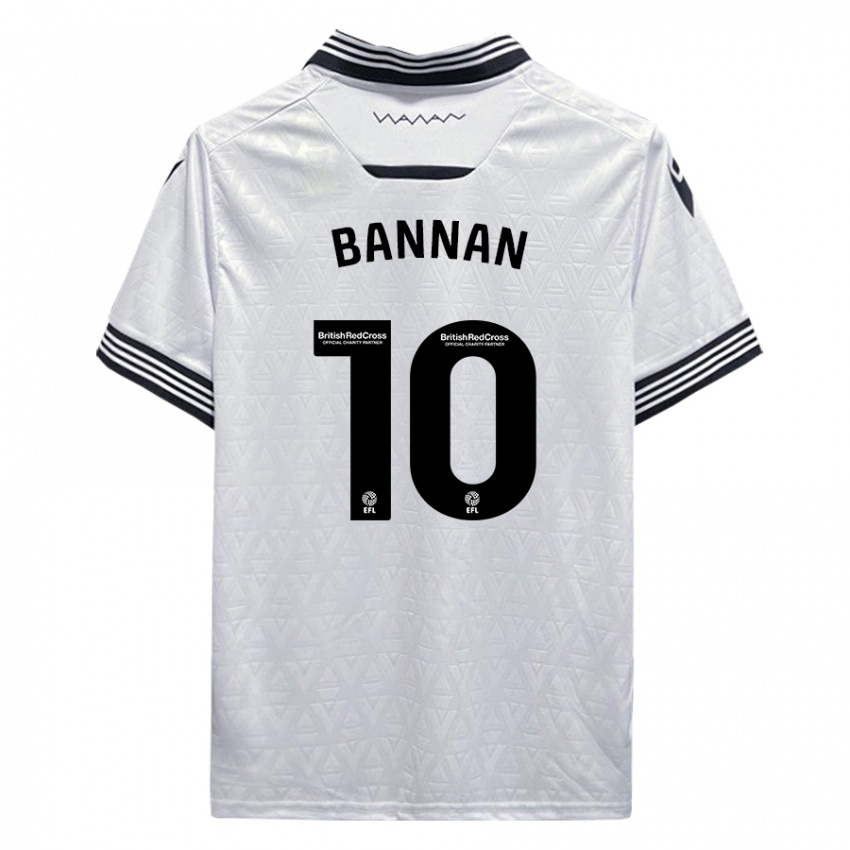 Mujer Camiseta Barry Bannan #10 Blanco 2ª Equipación 2023/24 La Camisa Perú