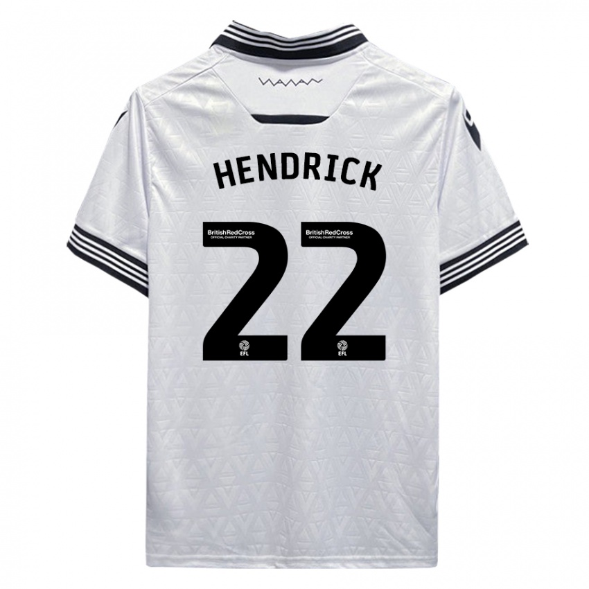 Mujer Camiseta Jeff Hendrick #22 Blanco 2ª Equipación 2023/24 La Camisa Perú
