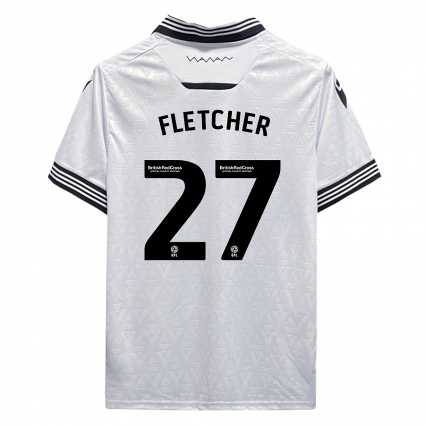 Mujer Camiseta Ashley Fletcher #27 Blanco 2ª Equipación 2023/24 La Camisa Perú