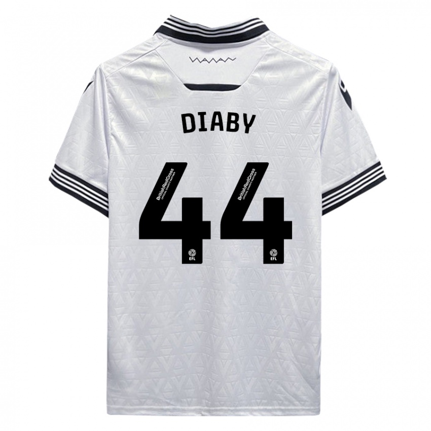 Mujer Camiseta Momo Diaby #44 Blanco 2ª Equipación 2023/24 La Camisa Perú