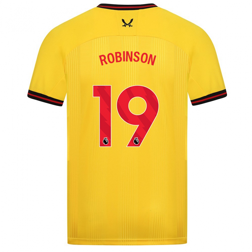 Mujer Camiseta Jack Robinson #19 Amarillo 2ª Equipación 2023/24 La Camisa Perú