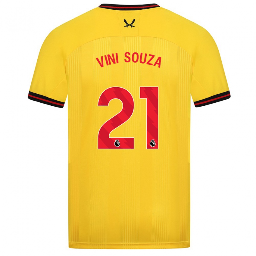 Mujer Camiseta Vini Souza #21 Amarillo 2ª Equipación 2023/24 La Camisa Perú