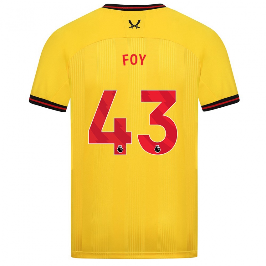 Mujer Camiseta Gus Foy #43 Amarillo 2ª Equipación 2023/24 La Camisa Perú