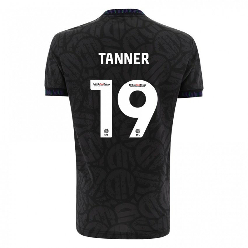 Mujer Camiseta George Tanner #19 Negro 2ª Equipación 2023/24 La Camisa Perú