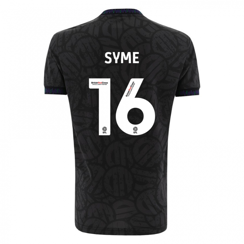 Mujer Camiseta Emily Syme #16 Negro 2ª Equipación 2023/24 La Camisa Perú