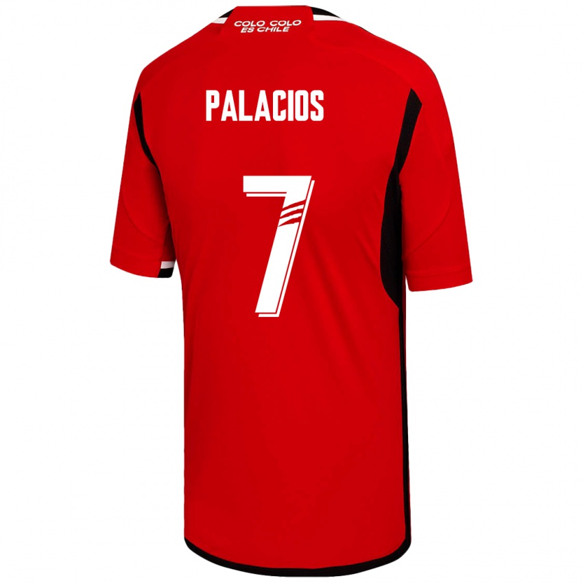 Mujer Camiseta Carlos Palacios #7 Rojo 2ª Equipación 2023/24 La Camisa Perú