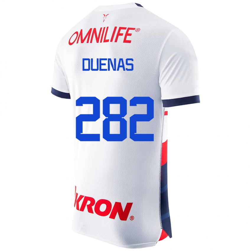 Mujer Camiseta Omar Dueñas #282 Blanco 2ª Equipación 2023/24 La Camisa Perú