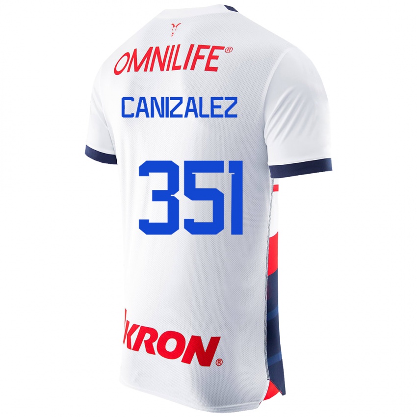 Mujer Camiseta Djorkaeff Canizalez #351 Blanco 2ª Equipación 2023/24 La Camisa Perú