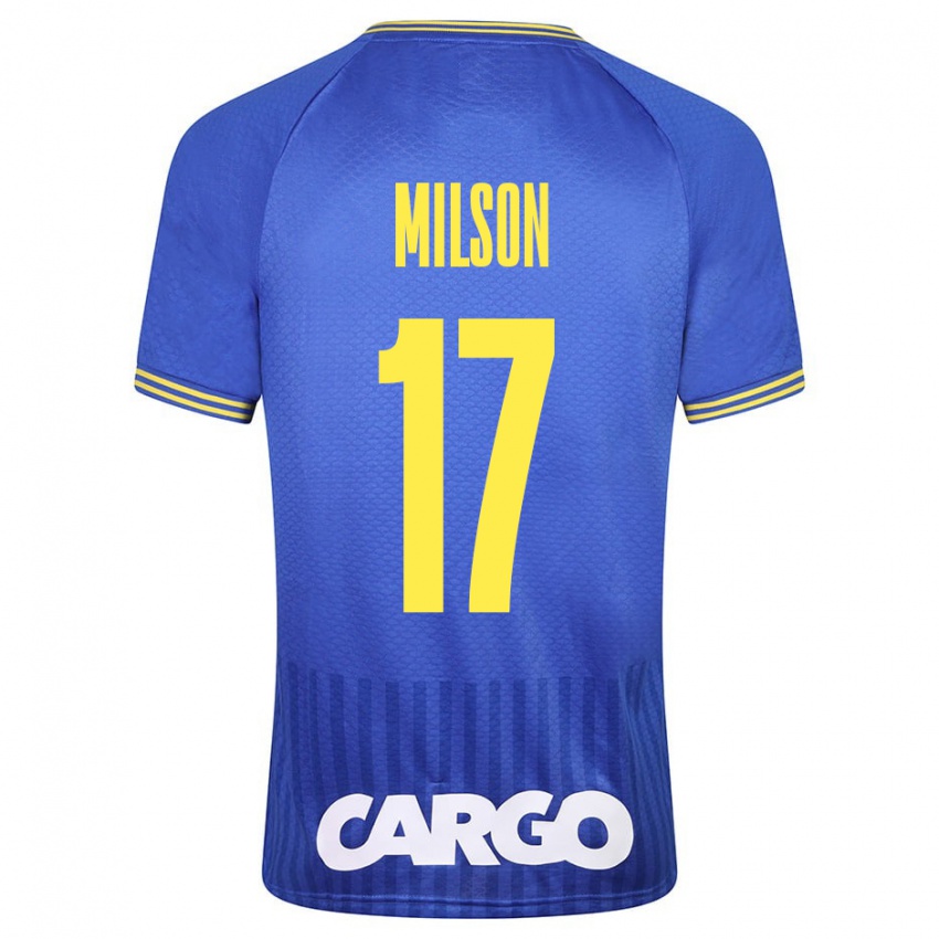 Mujer Camiseta Milson #17 Azul 2ª Equipación 2023/24 La Camisa Perú