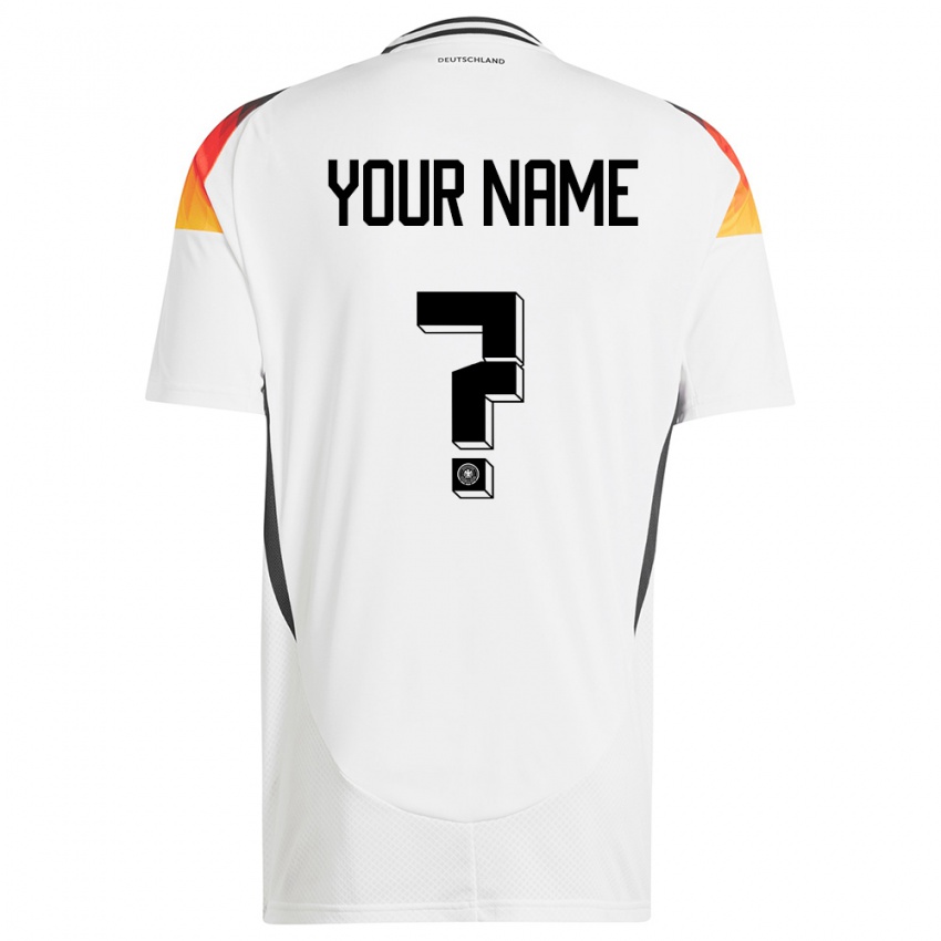 Niño Camiseta Alemania Su Nombre #0 Blanco 1ª Equipación 24-26 La Camisa Perú