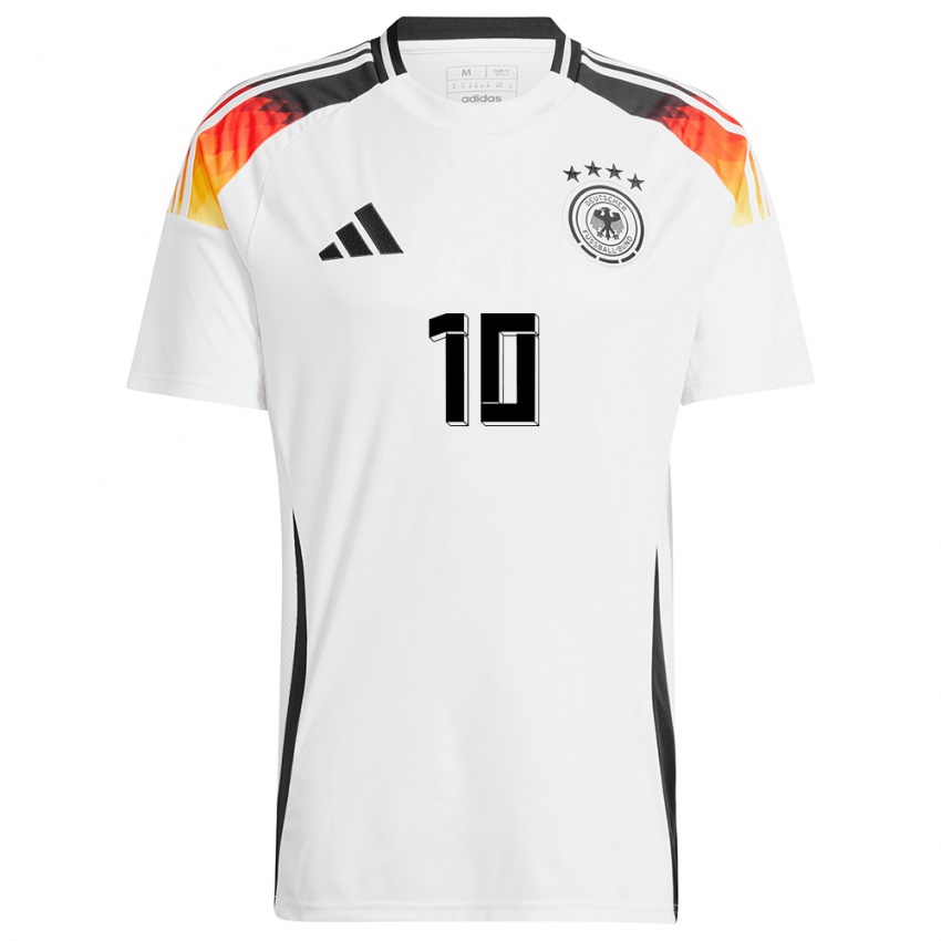 Niño Camiseta Alemania Jamal Musiala #10 Blanco 1ª Equipación 24-26 La Camisa Perú