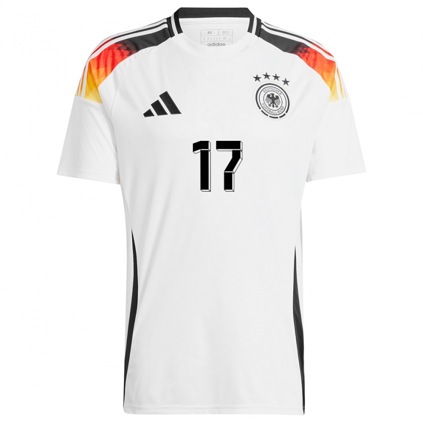 Niño Camiseta Alemania Florian Wirtz #17 Blanco 1ª Equipación 24-26 La Camisa Perú