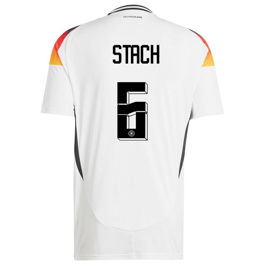 Niño Camiseta Alemania Anton Stach #6 Blanco 1ª Equipación 24-26 La Camisa Perú