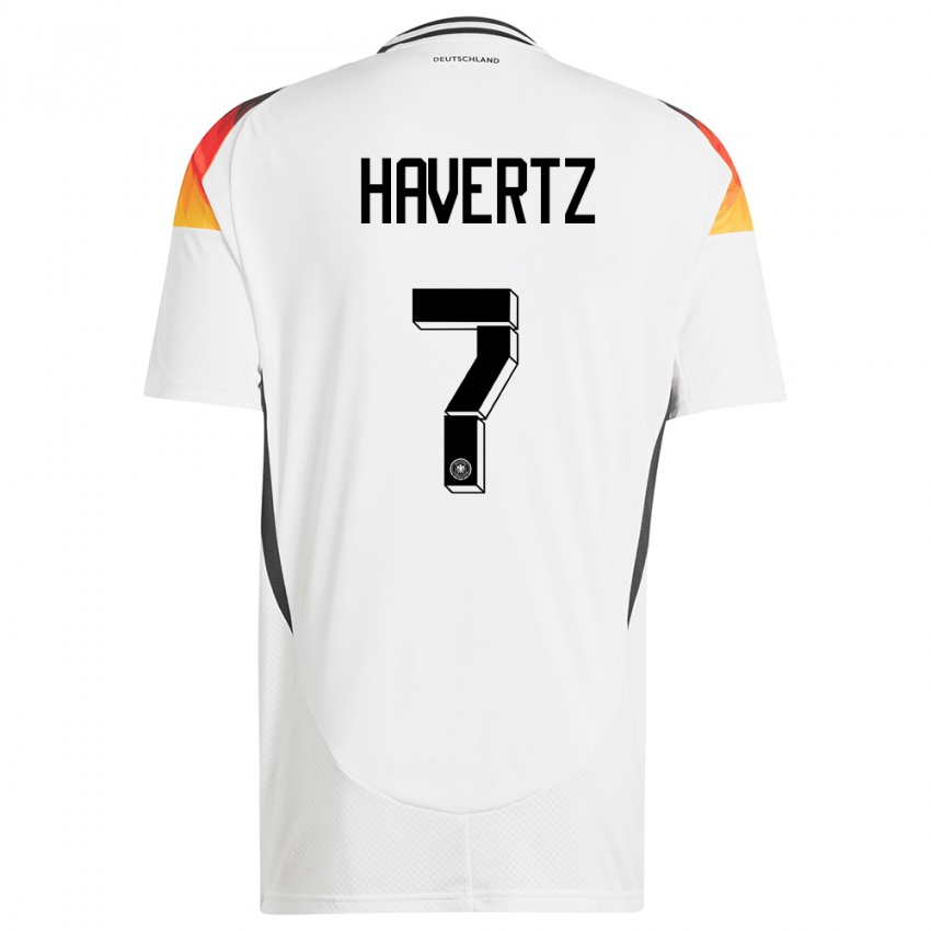 Niño Camiseta Alemania Kai Havertz #7 Blanco 1ª Equipación 24-26 La Camisa Perú