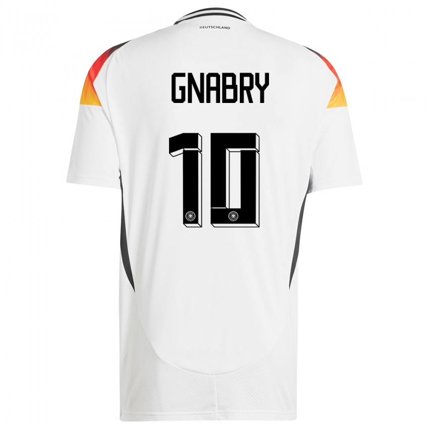 Niño Camiseta Alemania Serge Gnabry #10 Blanco 1ª Equipación 24-26 La Camisa Perú