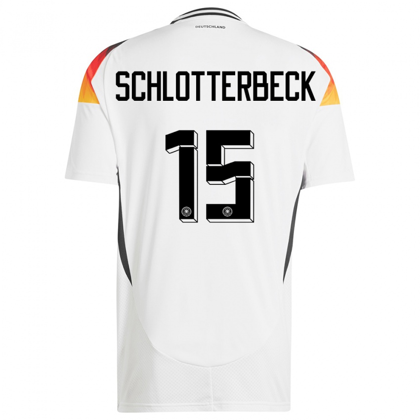 Niño Camiseta Alemania Nico Schlotterbeck #15 Blanco 1ª Equipación 24-26 La Camisa Perú