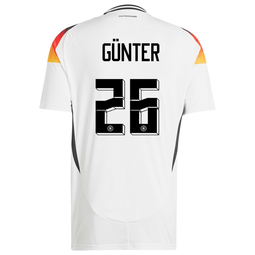 Niño Camiseta Alemania Christian Günter #26 Blanco 1ª Equipación 24-26 La Camisa Perú