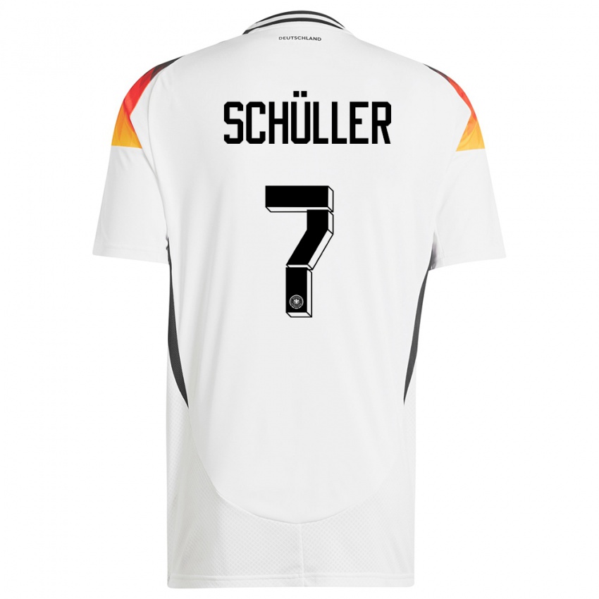 Niño Camiseta Alemania Lea Schuller #7 Blanco 1ª Equipación 24-26 La Camisa Perú