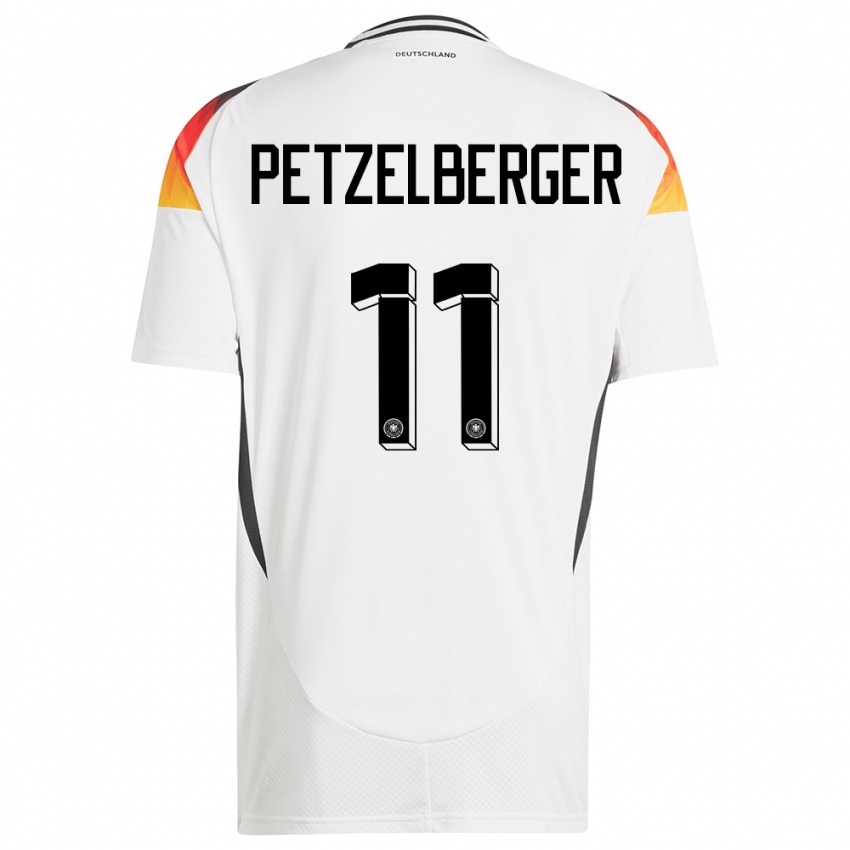 Niño Camiseta Alemania Ramona Petzelberger #11 Blanco 1ª Equipación 24-26 La Camisa Perú