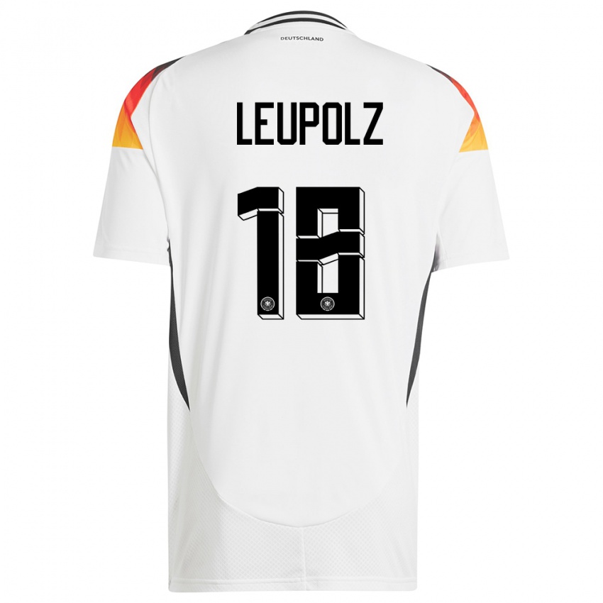 Niño Camiseta Alemania Melanie Leupolz #18 Blanco 1ª Equipación 24-26 La Camisa Perú