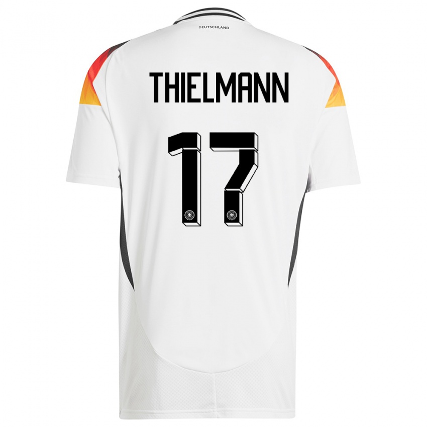 Niño Camiseta Alemania Jan Thielmann #17 Blanco 1ª Equipación 24-26 La Camisa Perú