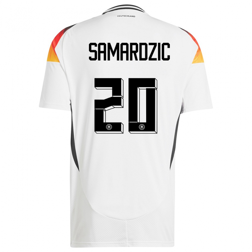 Niño Camiseta Alemania Lazar Samardzic #20 Blanco 1ª Equipación 24-26 La Camisa Perú