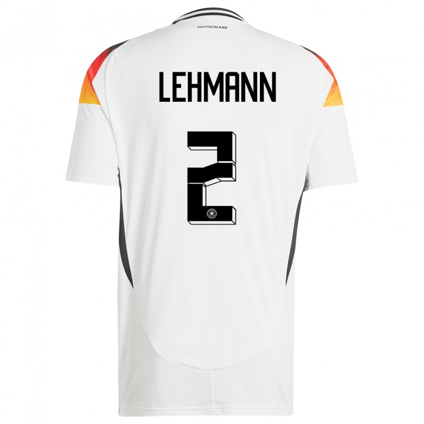 Niño Camiseta Alemania Paul Lehmann #2 Blanco 1ª Equipación 24-26 La Camisa Perú