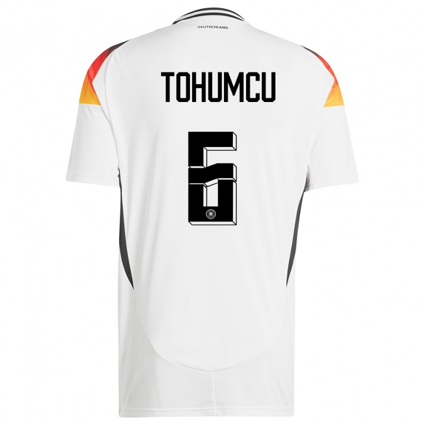 Niño Camiseta Alemania Umut Tohumcu #6 Blanco 1ª Equipación 24-26 La Camisa Perú