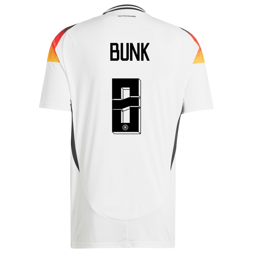 Niño Camiseta Alemania Daniel Bunk #8 Blanco 1ª Equipación 24-26 La Camisa Perú