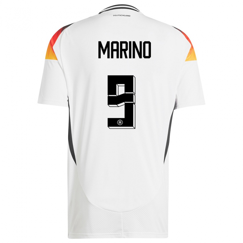 Niño Camiseta Alemania Stefano Marino #9 Blanco 1ª Equipación 24-26 La Camisa Perú