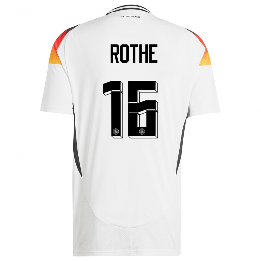 Niño Camiseta Alemania Tom Rothe #16 Blanco 1ª Equipación 24-26 La Camisa Perú