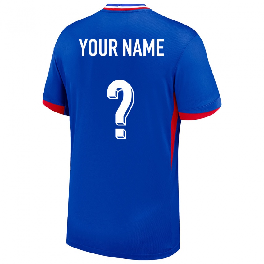Niño Camiseta Francia Su Nombre #0 Azul 1ª Equipación 24-26 La Camisa Perú