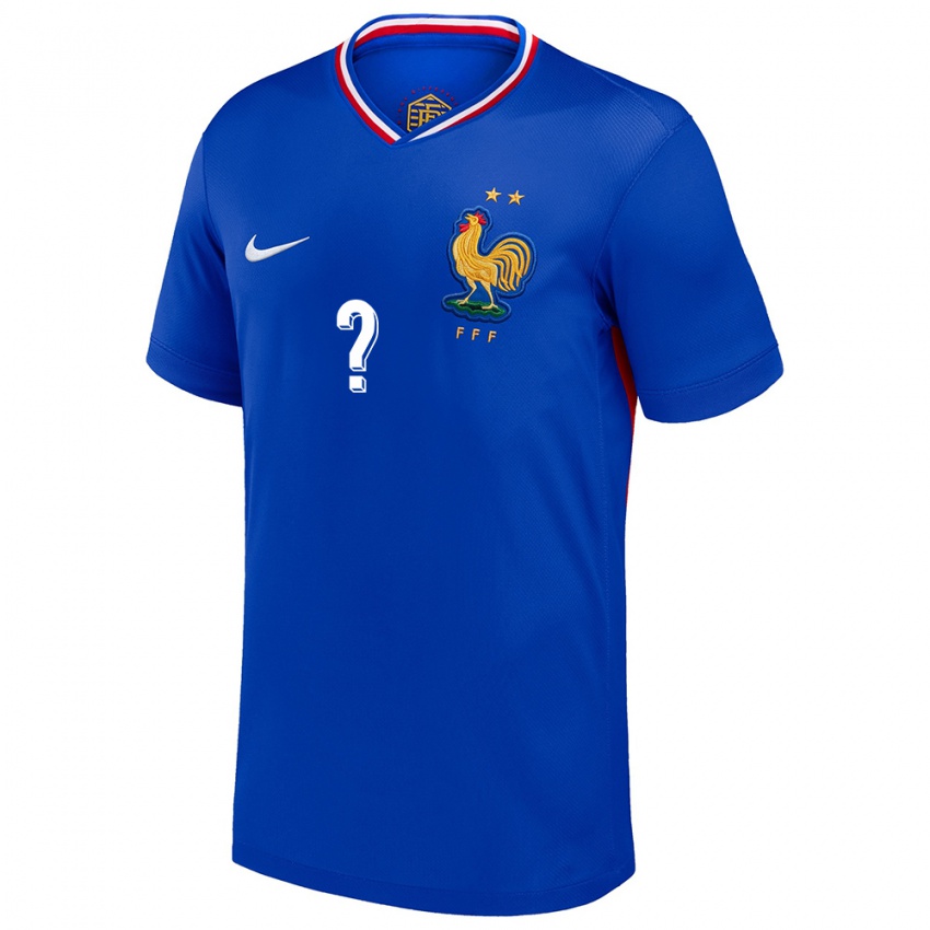 Niño Camiseta Francia Su Nombre #0 Azul 1ª Equipación 24-26 La Camisa Perú